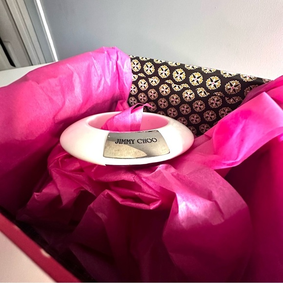 Jimmy Choo RARE bracelet white china with Jimmy Choo plaque EUC - Picture 4 of 7